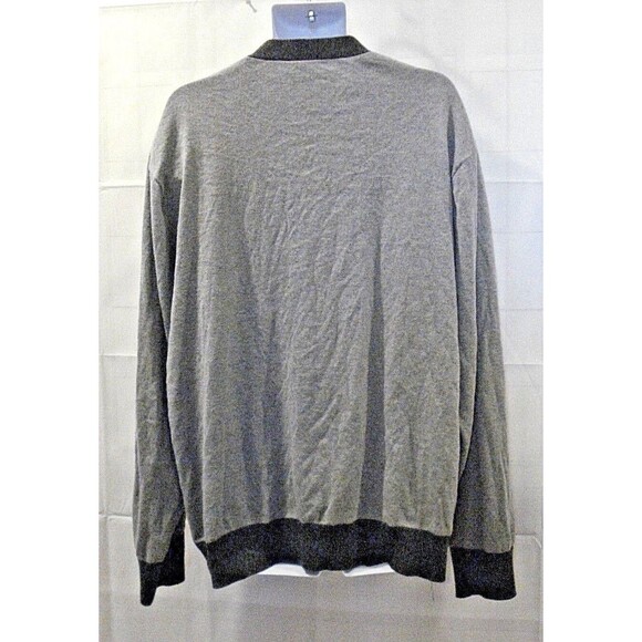 Sean John Grandpa Cardigan Gray Sweater Button Front 100% Cotton Mens Size 3XB - Picture 4 of 6
